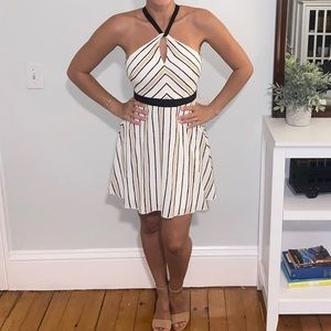 Neutral stripe dress
